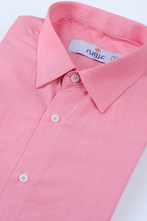 Pink Formal Shirt for Men – Premium Cotton Look | Smart Fit Aruba Fashion Wear