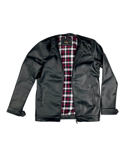 Men's Black Faux Leather Jacket