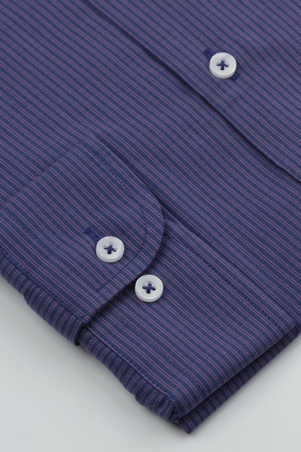 Men’s Purple Checkered Formal Shirt | Premium Cotton Shirt Aruba Fashion Wear