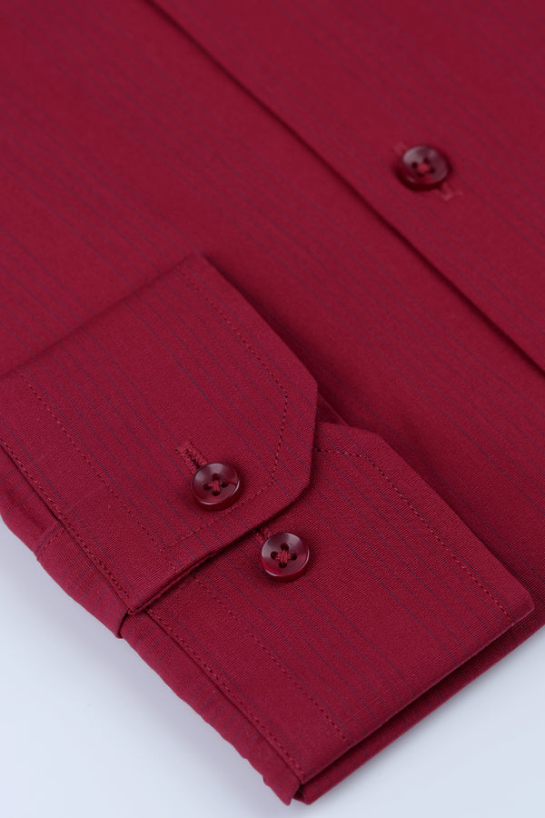 Classic Maroon Formal Shirt | Smart Fit