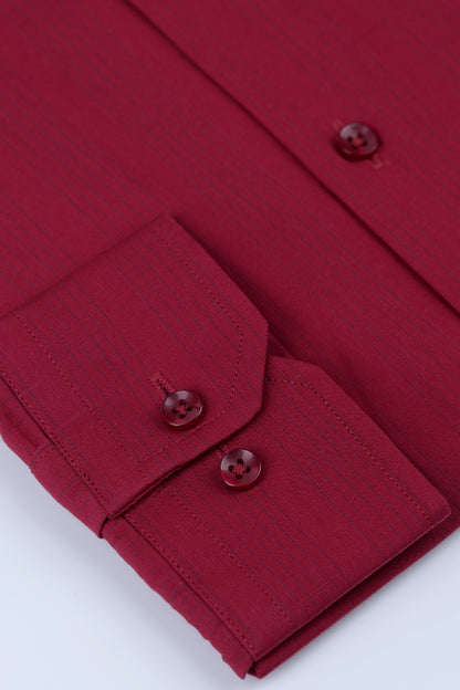 Classic Maroon Formal Shirt | Smart Fit