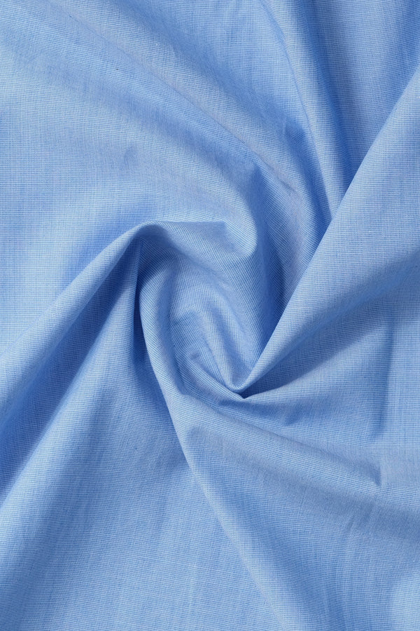 Plain Blue Casual Shirt - Aruba+ Super  Smart Fit