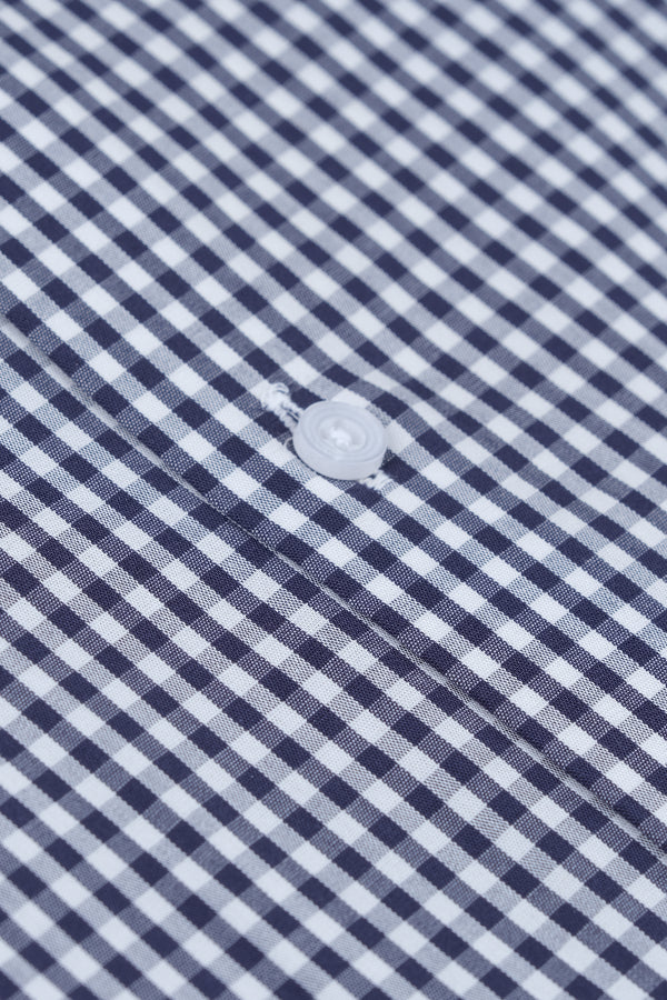 Black and White Check Dress Shirt  Smart Fit