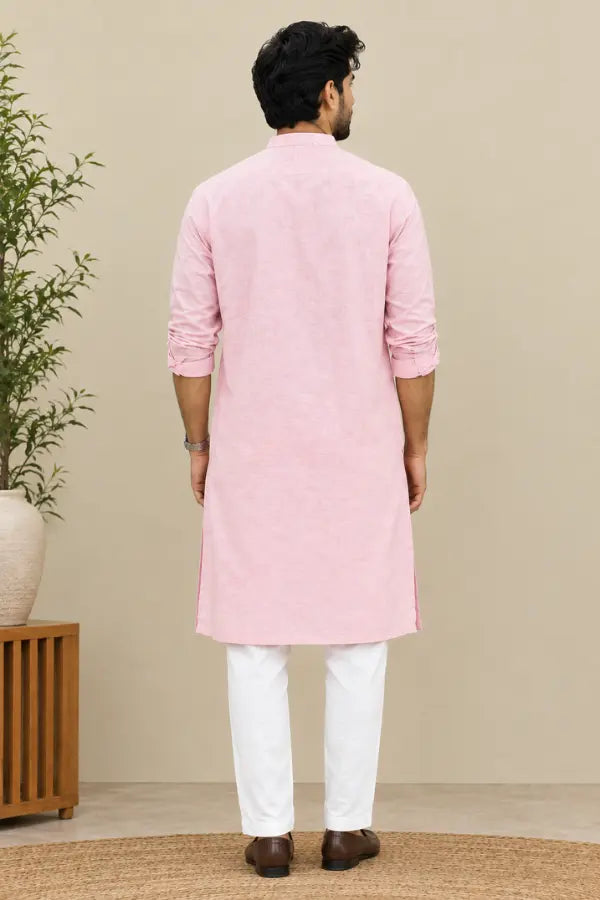 Pink Linen Kurta for Men – Pakistan Aruba Fashion Wear