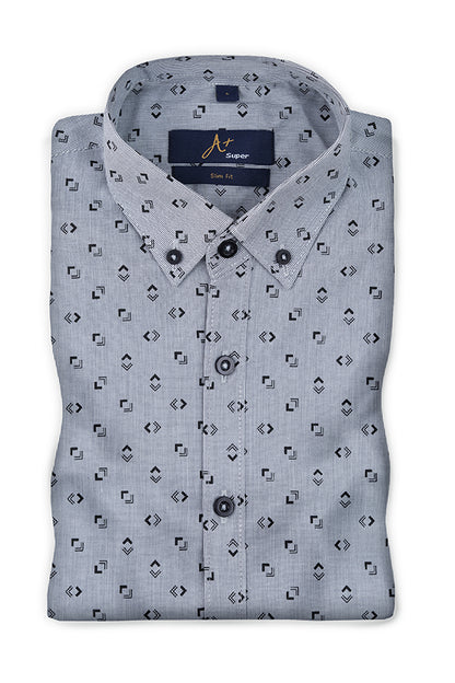 Arrow Print Grey Casual Shirt 1