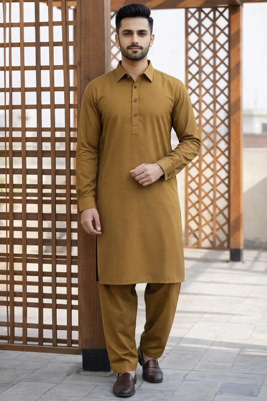 Mustard Kameez Shalwar  | Shalwar Kameez for Men