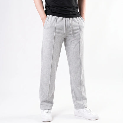 Cotton Terry Trouser Front Stitched - Straight Fit - Light Grey Aruba Fashion Wear
