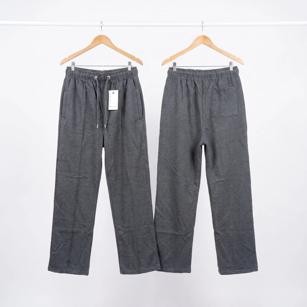 Cotton Terry Trouser Front Stitched - Straight Fit - Dark Grey Aruba Fashion Wear