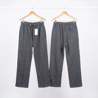 Cotton Terry Trouser Front Stitched - Straight Fit - Dark Grey Aruba Fashion Wear