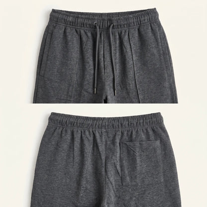 Cotton Terry Trouser Front Stitched - Straight Fit - Dark Grey Aruba Fashion Wear