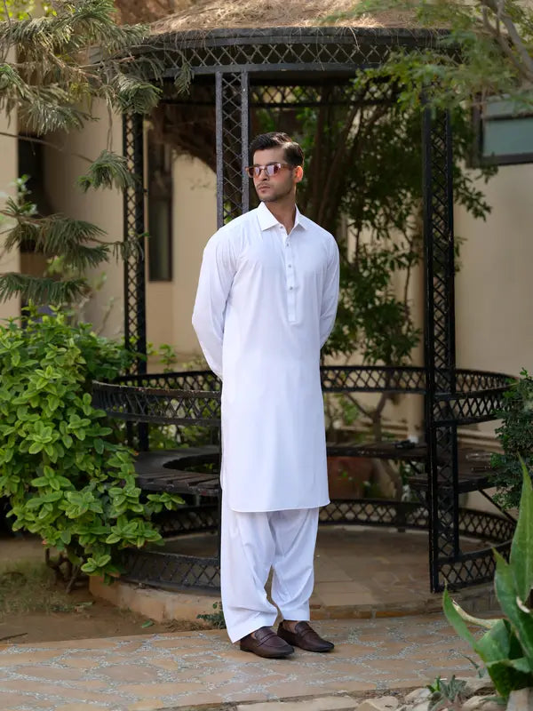 White Kameez Shalwar  | Shalwar Kameez for Men