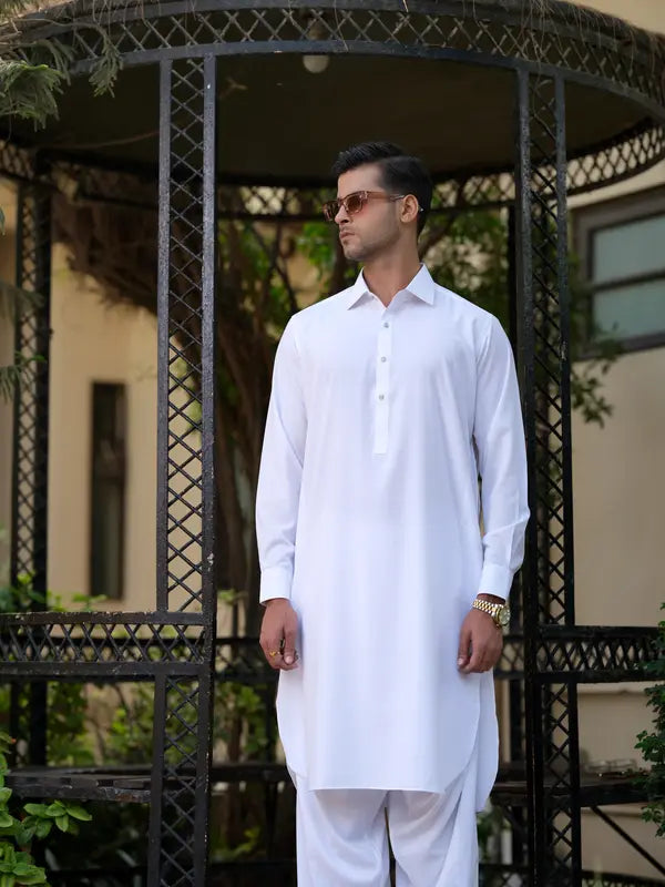 White Kameez Shalwar  | Shalwar Kameez for Men