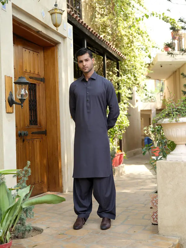 Grey Kameez Shalwar  | Shalwar Kameez for Men