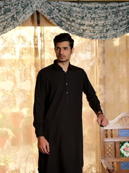 Black Kameez Shalwar  | Shalwar Kameez for Men