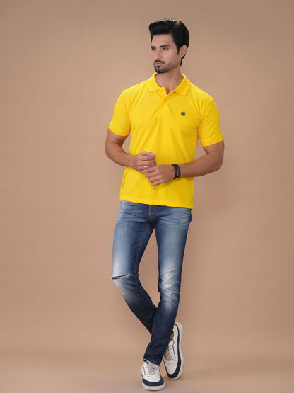 Yellow Polo Shirt Pique - Aruba Basics