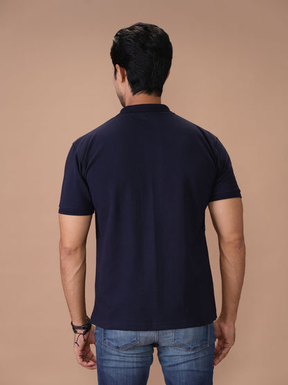 Navy Blue Polo Shirt Pique - Aruba Basics