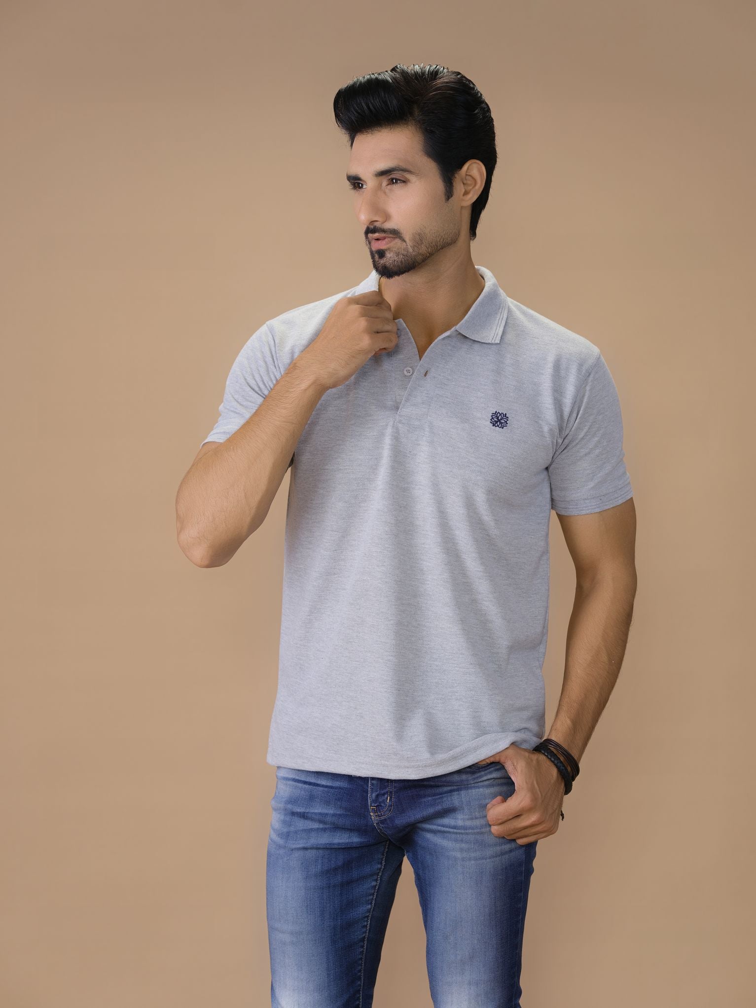 Grey Polo Shirt Pique - Aruba Basics – Aruba Fashion Wear