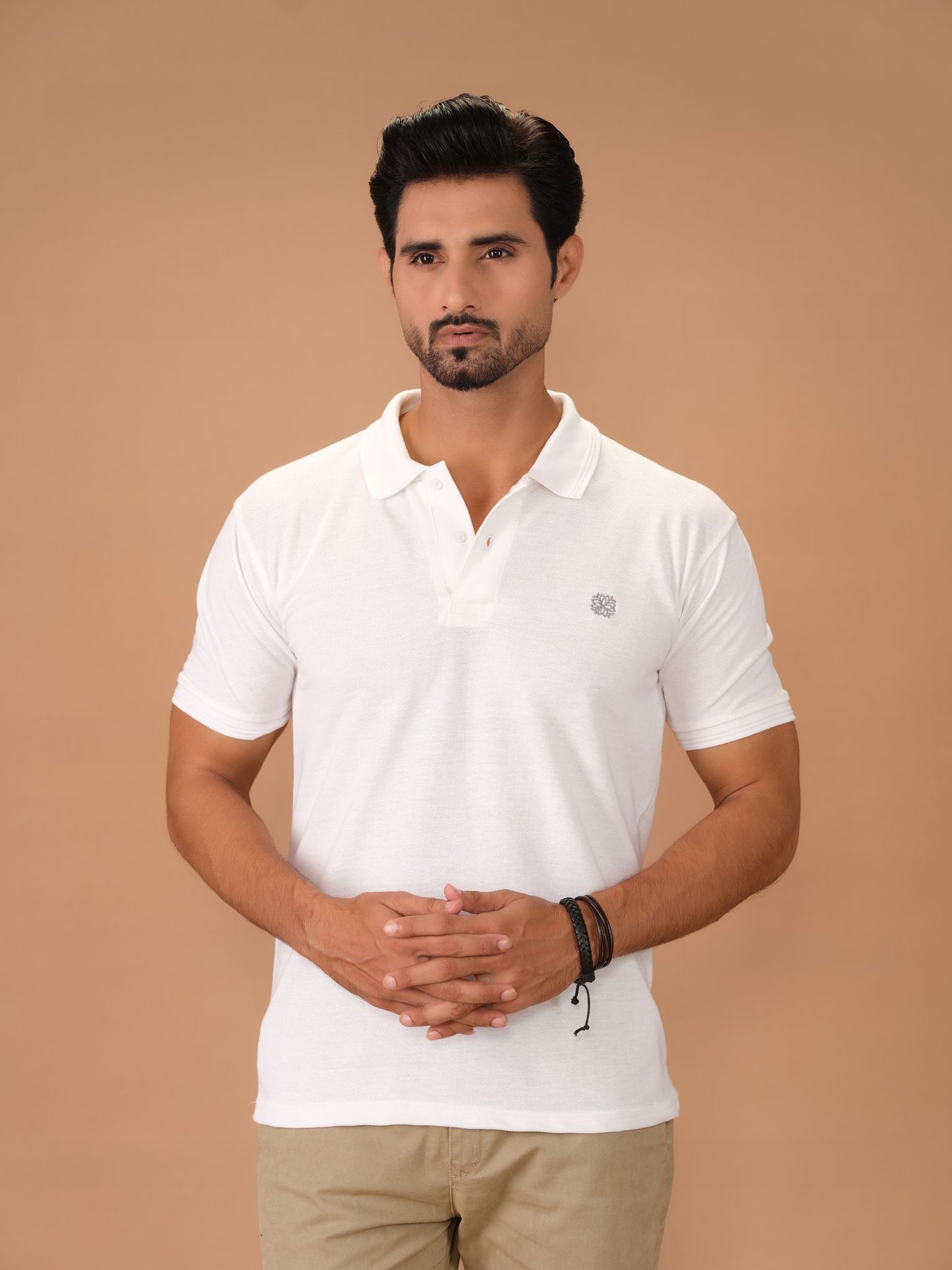 White Polo Shirt Pique - Aruba Basics