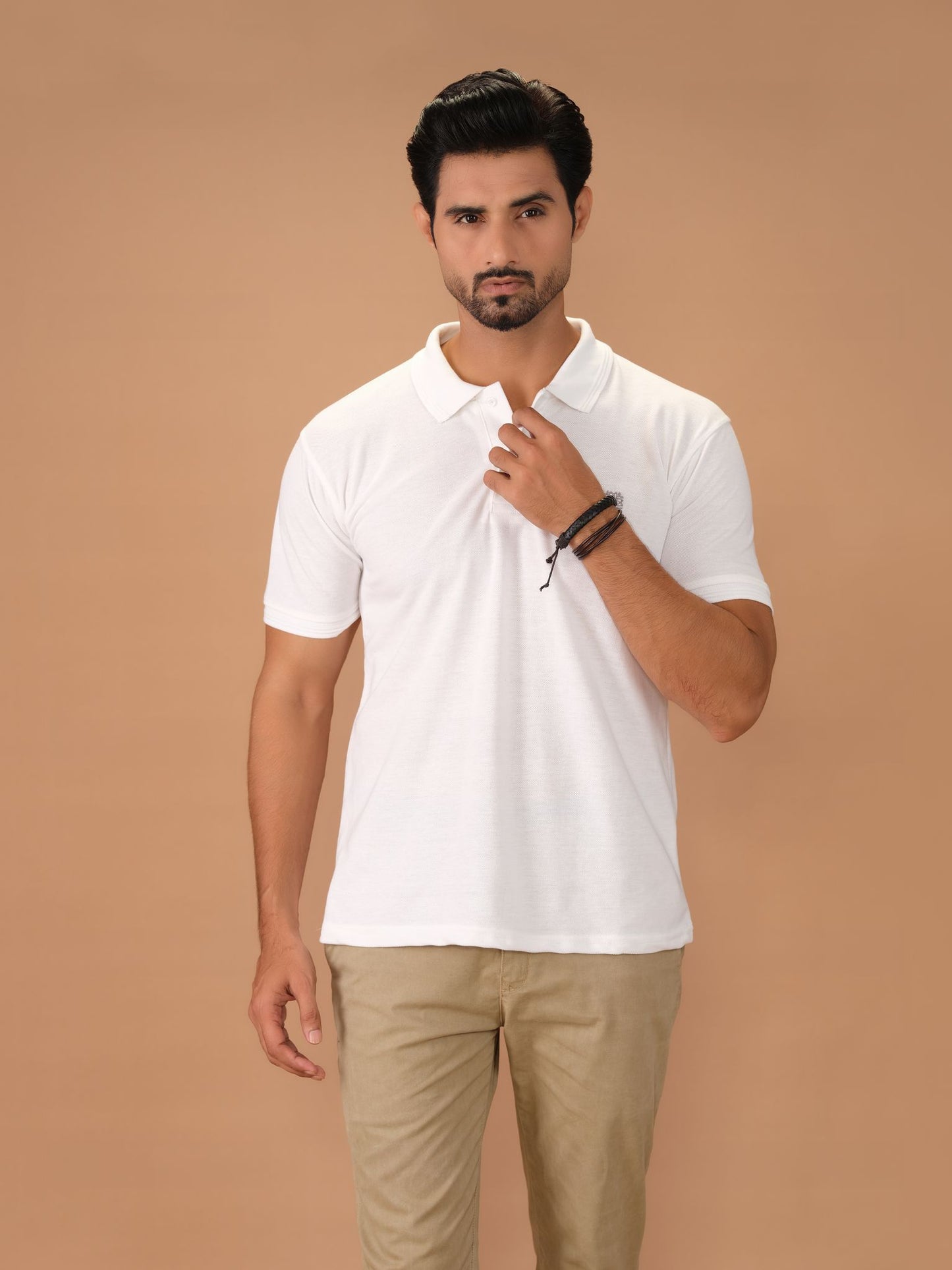 White Polo Shirt Pique - Aruba Basics