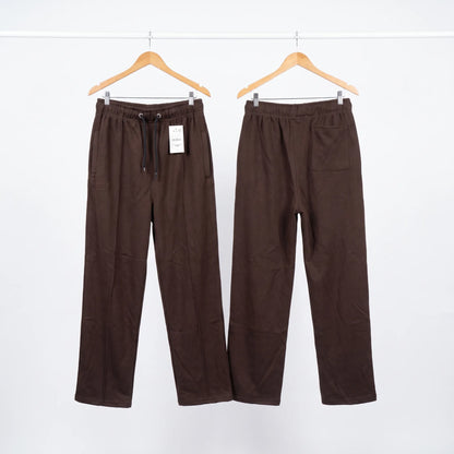 Cotton Terry Trouser Front Stitched - Straight Fit - Brown Aruba Fashion Wear