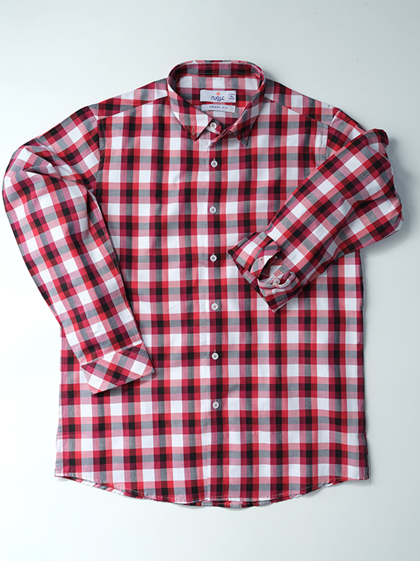 RED AND WHITE CHECK SHIRT FOR MEN 2