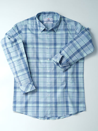 Blue Checkered Casual Shirt