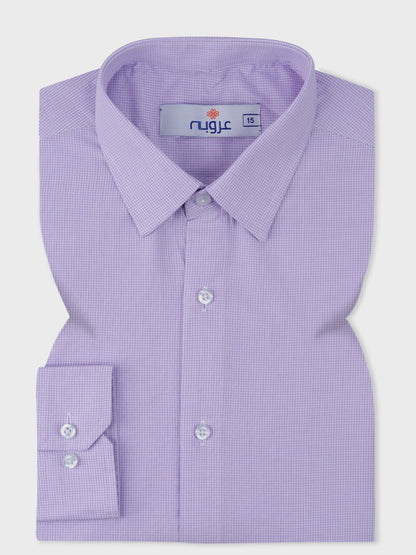 purple and white micro stripes Formal Shirt