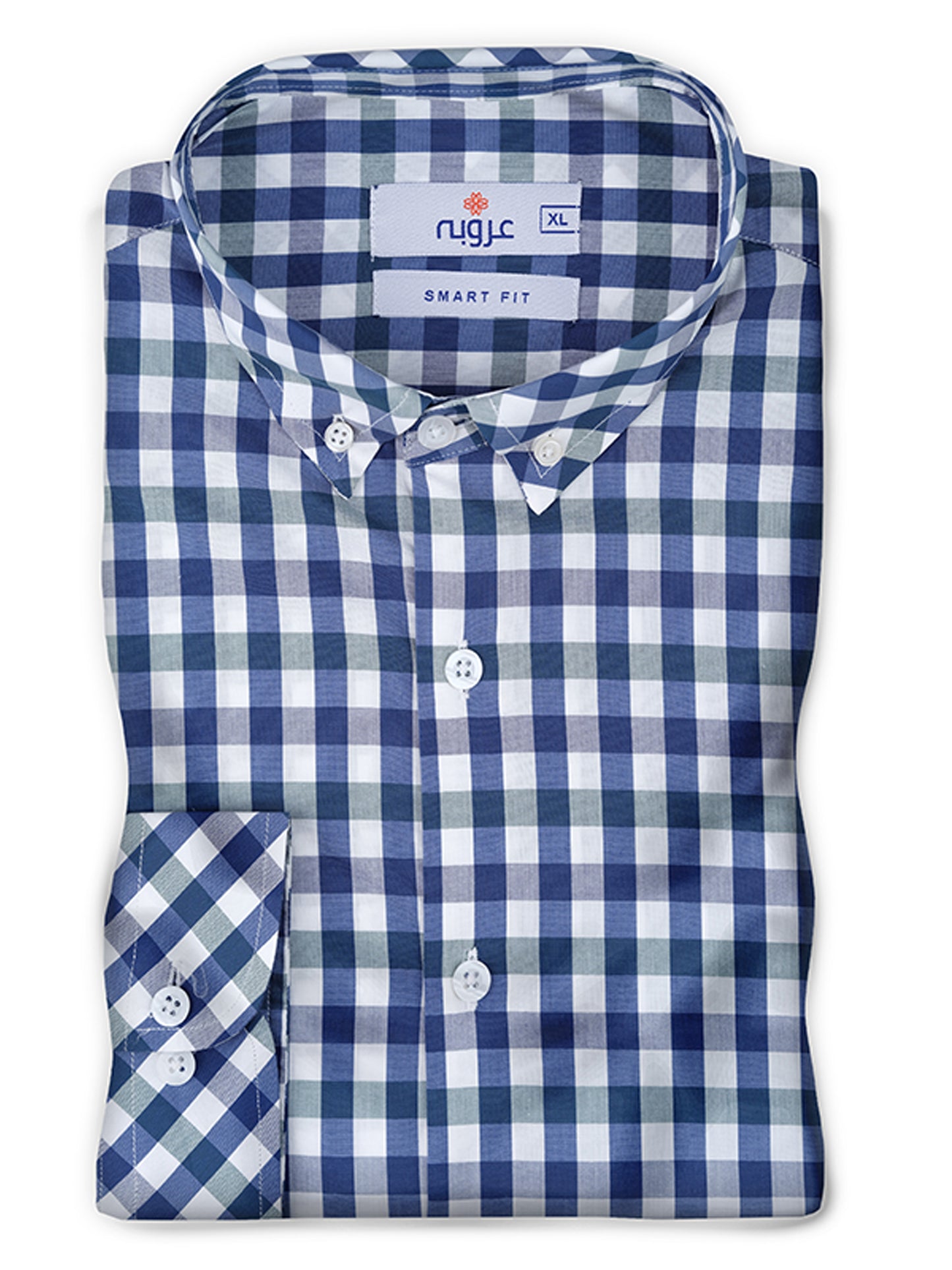 Blue and White Check Casual Shirt