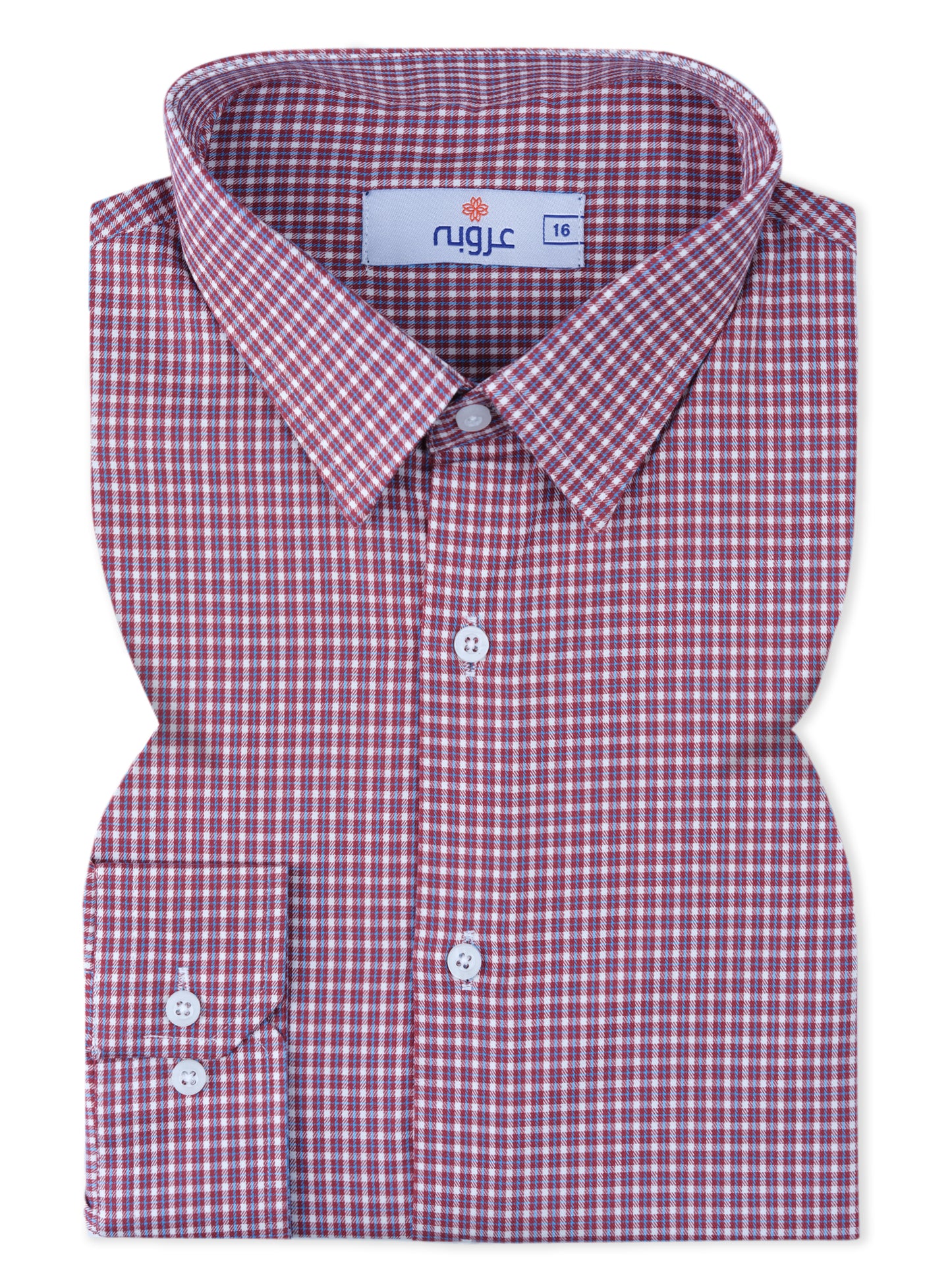 Red and blue micro stripes Formal Shirt