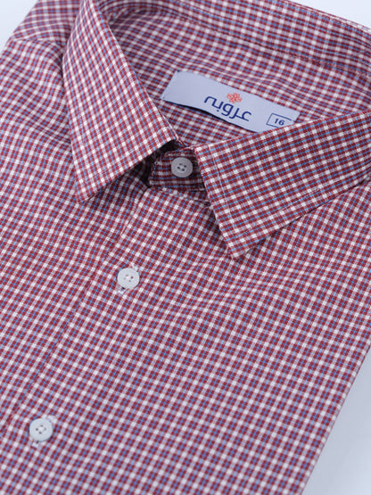 Red and blue micro stripes Formal Shirt