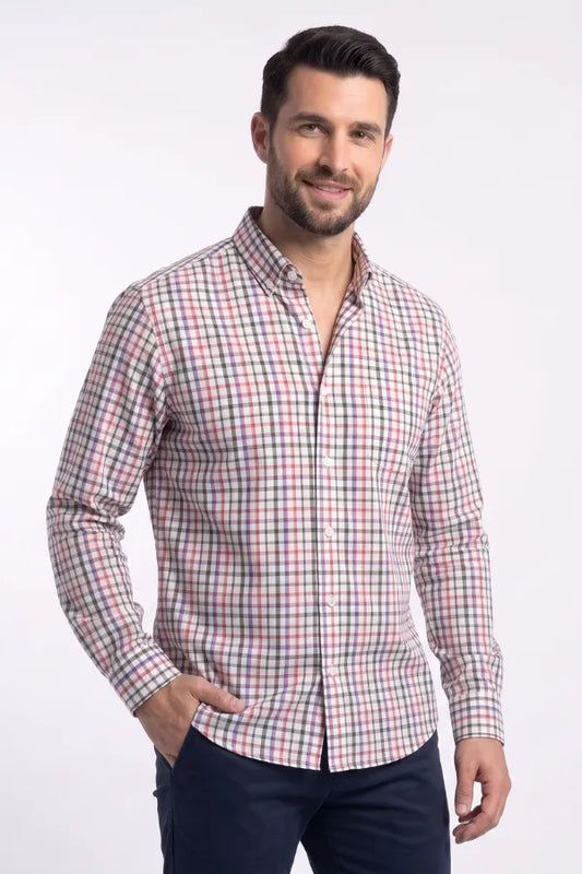 Multi-Color Checkered Casual Shirt for Men – Smart Fit